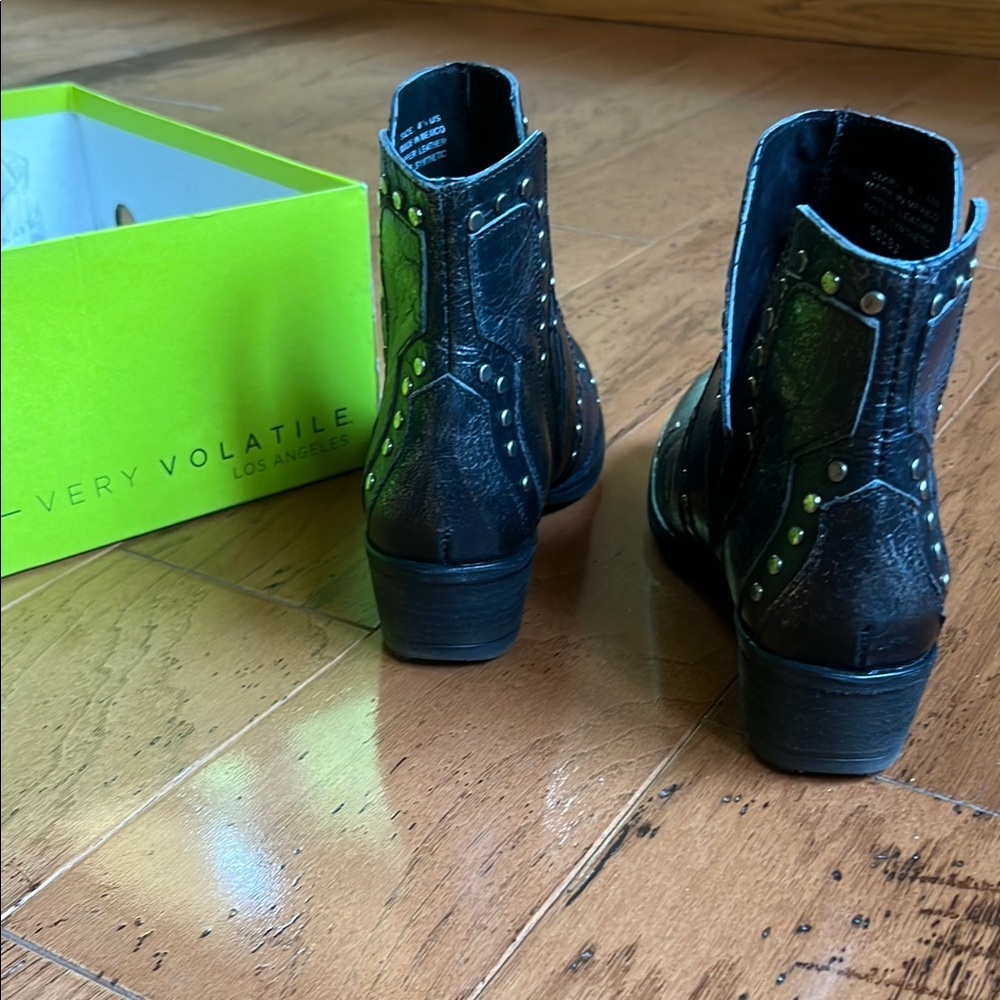 Studded Black Booties EUC - Picture 6 of 10